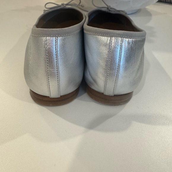 Margaux Metallic Silver Leather Demi ballet flat - Picture 5 of 12